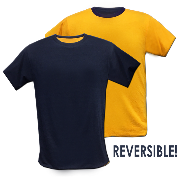 Blue and top yellow shirt