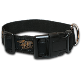 Dog Collar Black with Gold Trident - UDT-SEAL Store
