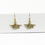 14K Yellow Gold Trident French (Open) Dangle Earrings - UDT-SEAL Store
 - 1