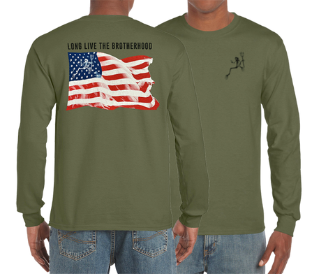 Bone Frog Flag Long Sleeve T-Shirt