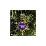 Gold Trident Snowflake Holiday Ornament