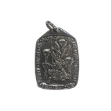 St. Michael Pendant Oxidized Sterling Silver
